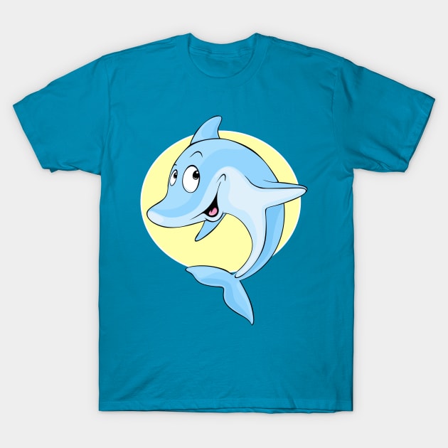 Blue Dolphin T-Shirt by Tees with Color